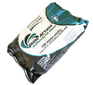 PureSan Dual Action Antibacterial Wipes FDA Pillowpack (Case of 12)